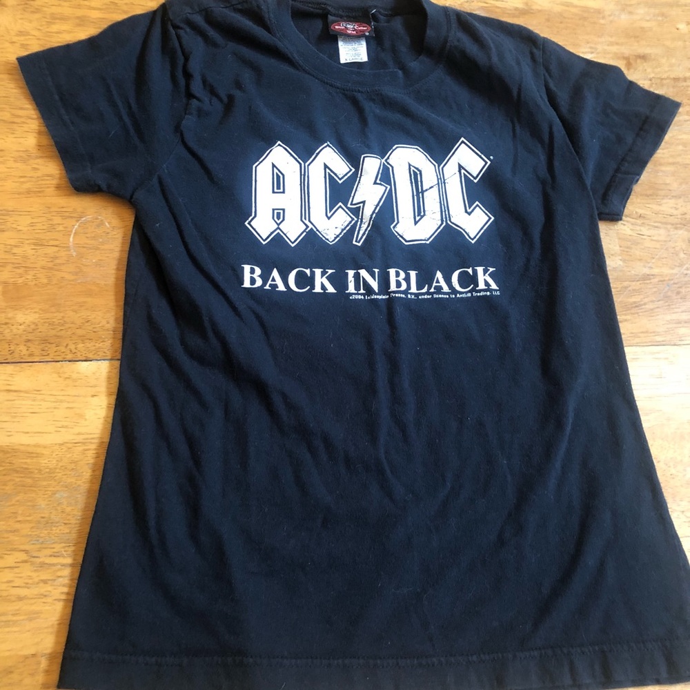 Blue Collar Girl AC/ DC ladies cut T-shirt Size XL